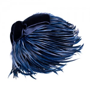 Coated cap with goose feathers