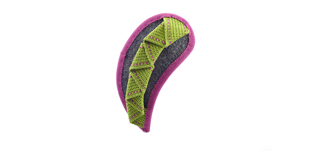 Hair clip magenta/green