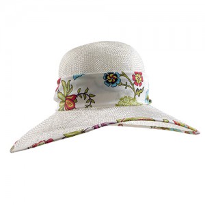 1920’s straw bell hat with fabric band