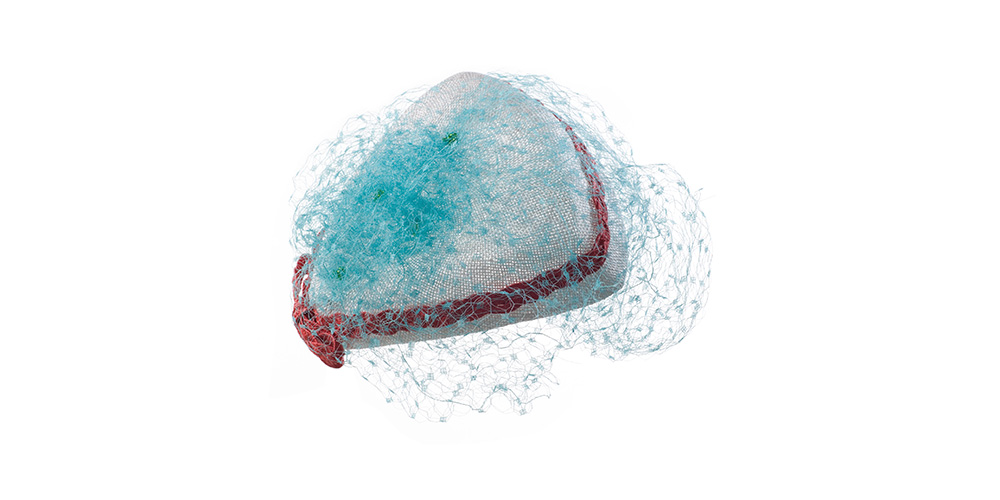 Pillbox sisal straw-three cornered