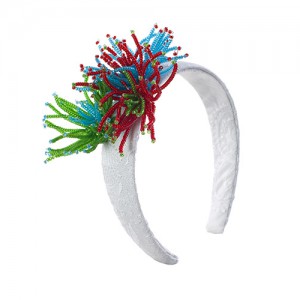 Wide headband with Rocklilly flowers