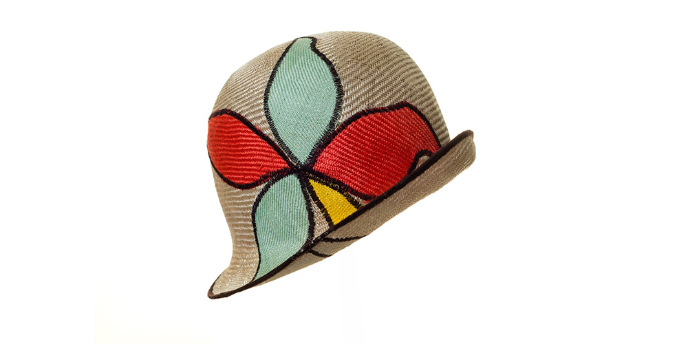 1920’s orchid, sisal straw