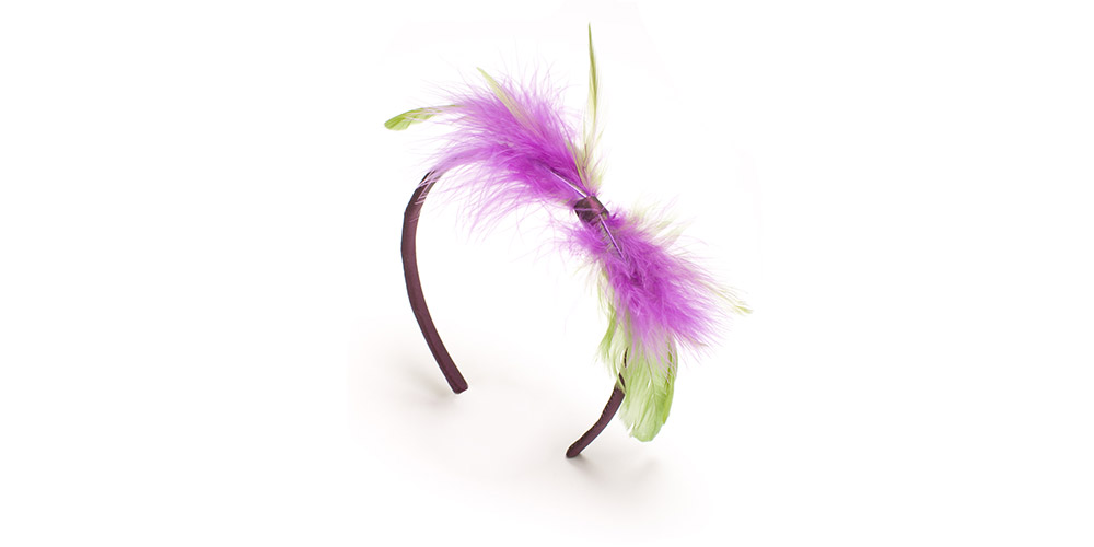 Silk, rooster and marabou feathers