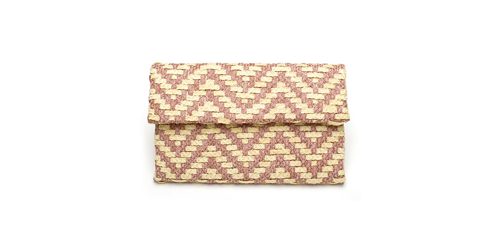 Clutch made from Viscose braids