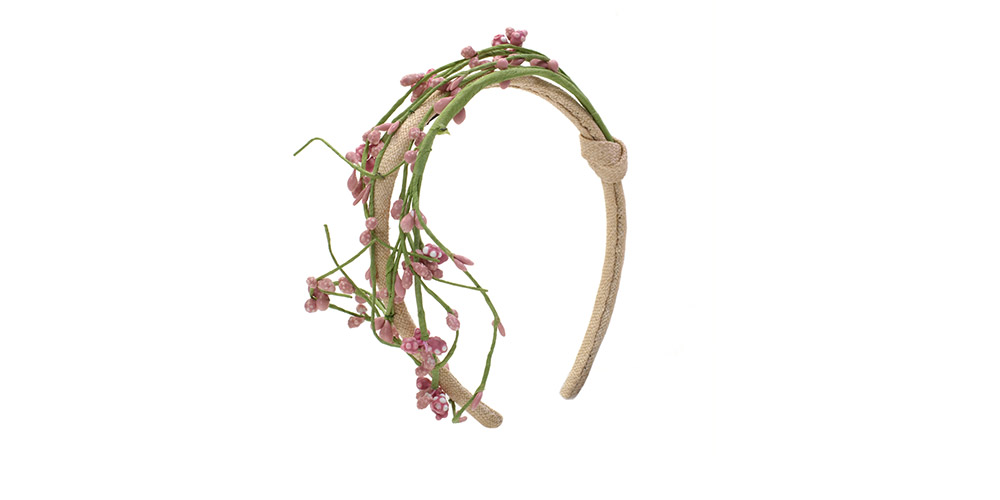 Headband flower tendril