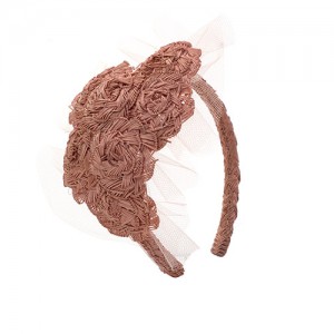 Headband straw rosettes