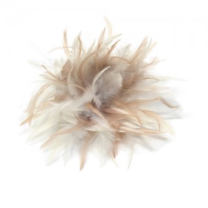 Feather tuff nude/white