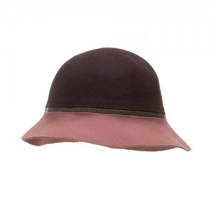 Two toned bell hat/changeable to one colour with zipper