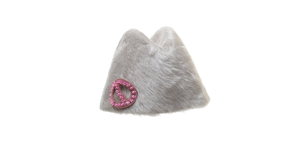 Boat hat with swarowski brooch