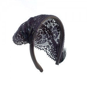 Headband with black lace