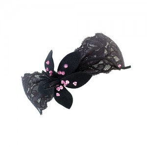 Hairband with lace and felt flower