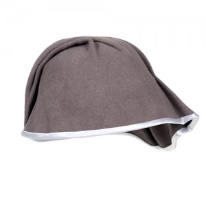 Taupe felt cap with light grey edging