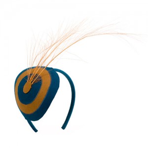Felt headband circle with Heron feathers