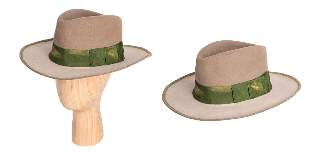 Two toned fedora, fur felt