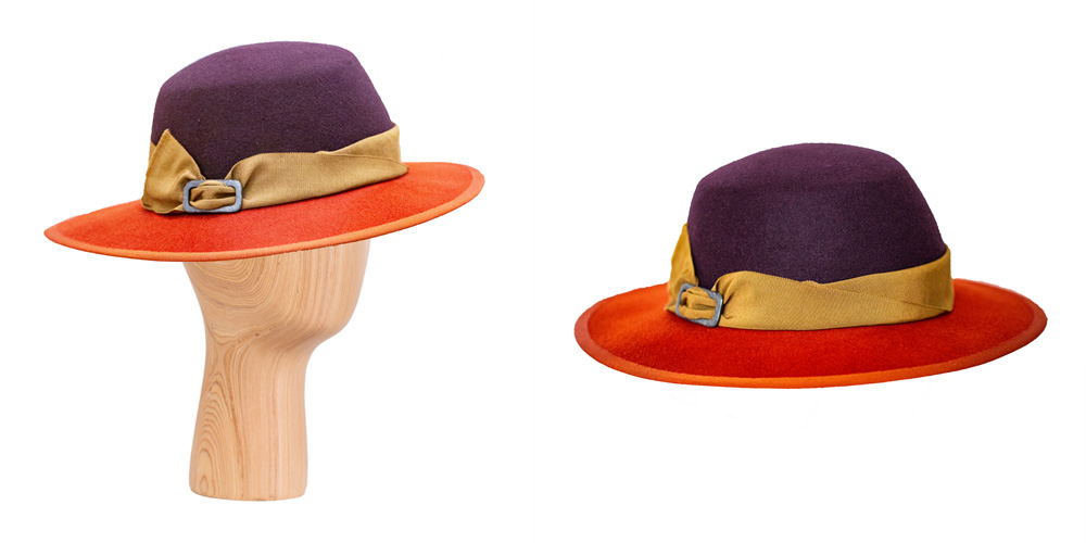 Three coloured with straight brim